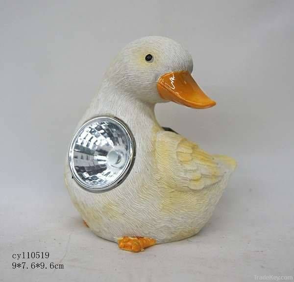 resin duck with solar light