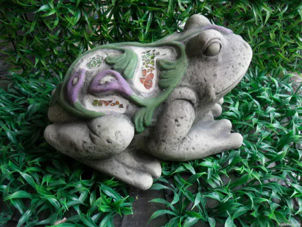 cement frog garden decoration