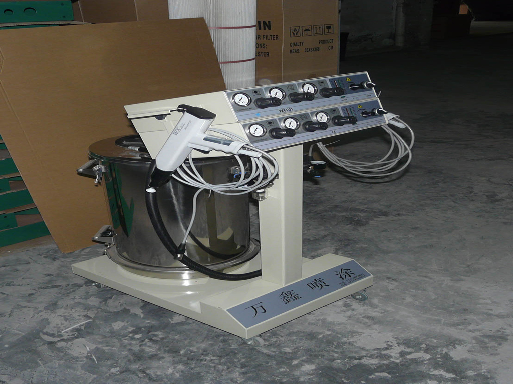 powder coating machine with double system