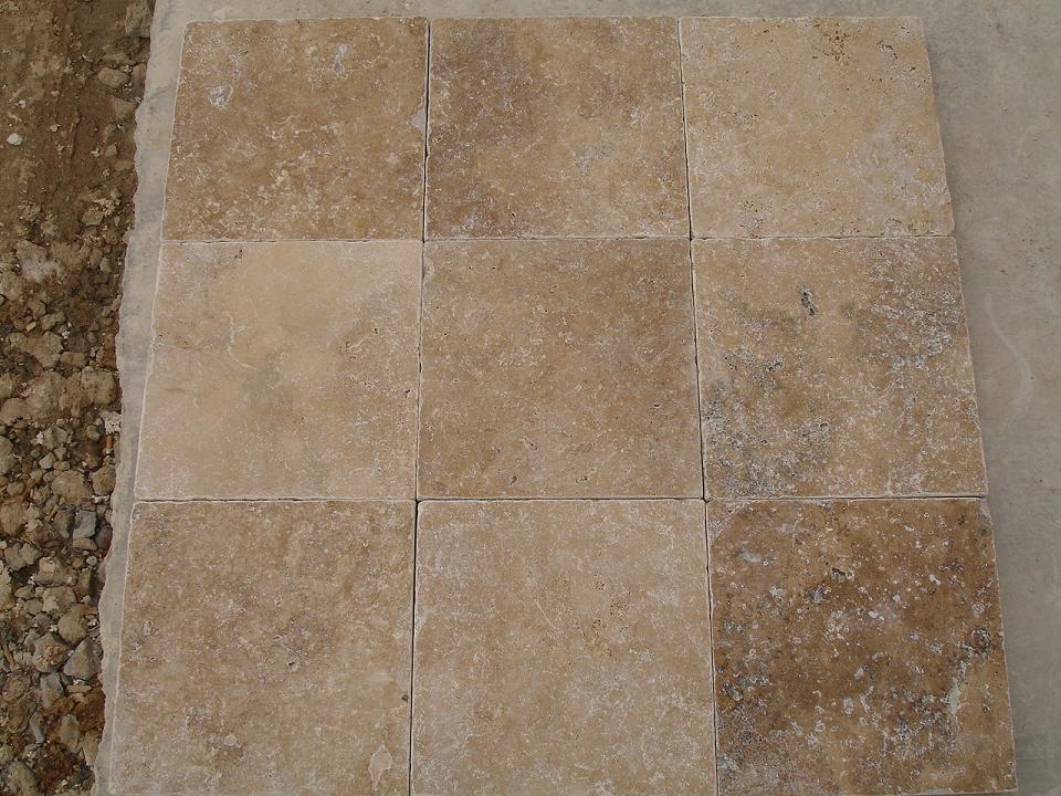 Medium Sunset Mix Travertine Tumbled