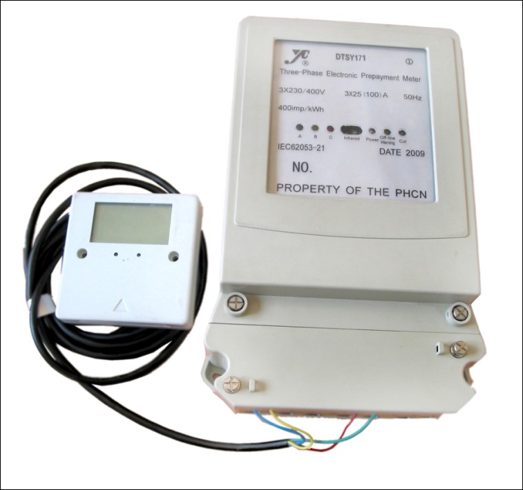 DTSY171-S three phase prepayment meter (in-home energy use display)