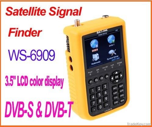 Satlink WS-6909 DVB-S & DVB-T Combo , Digital Satellite Finder Meter &