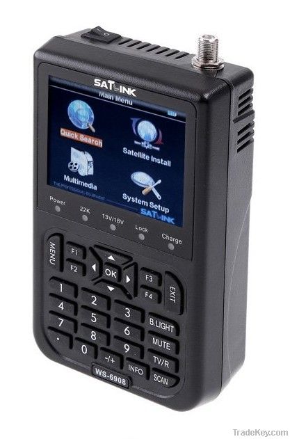 Satlink WS-6908 DVB-S FTA Digital Satellite Finder Meter