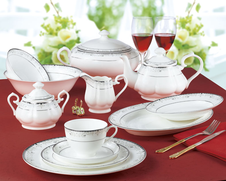 Bone China 61pcs Dinner Set