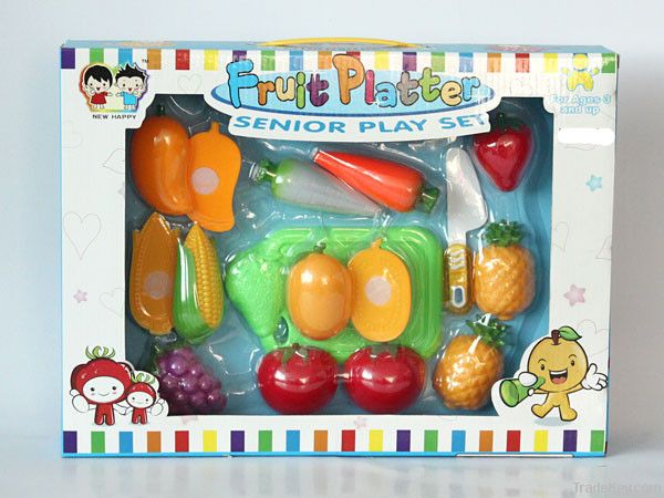 Plastic toy Fruit can be cut