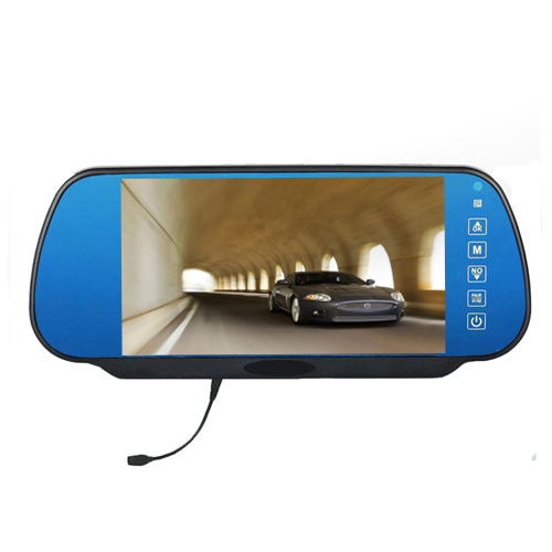 Clip-On Mirror w/ Built-In 7" Wide Screen LCD Monitor / Bluetooth