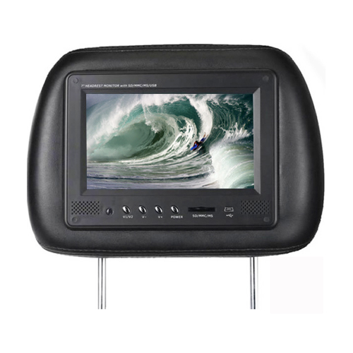 7" Headrest Pillow LCD Monitor with built-in MP3/MP4 player