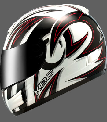 KBC TK8 Swirl motorcycle helmet Black