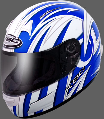 KBC TK8 Swirl motorcycle helmet Blue