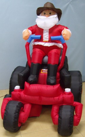 China inflatable -4Ft santa tractor