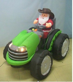 Home decoration -4Ft  Santa tractor