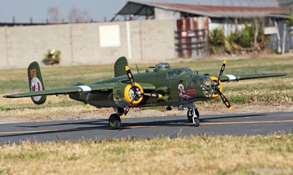 Biggest warbird RC airplane B25