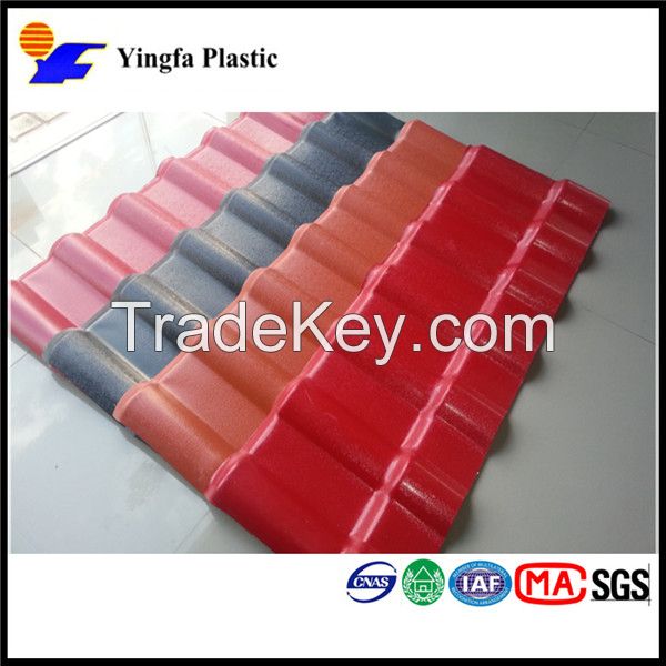 Color roof with cheapest price synthetic resin plastic tile