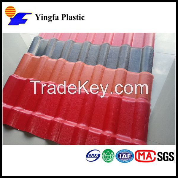 Color roof with cheapest price synthetic resin plastic tile