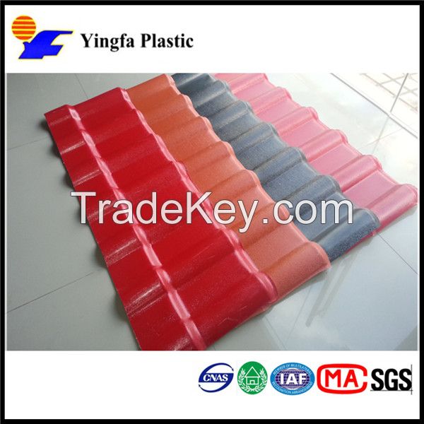 Color roof with cheapest price synthetic resin plastic tile