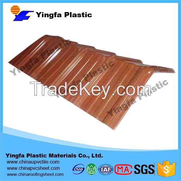 Best seller toughness durable fire-retardent translucent PVC roof tile for Watermelon plantation