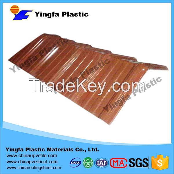 Lasting color corrugated plastic pvc roofing sheet