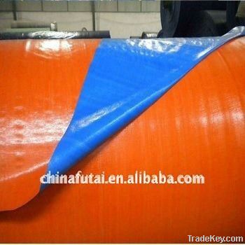 100% New Blue and Orange PE Tarpaulin Roll