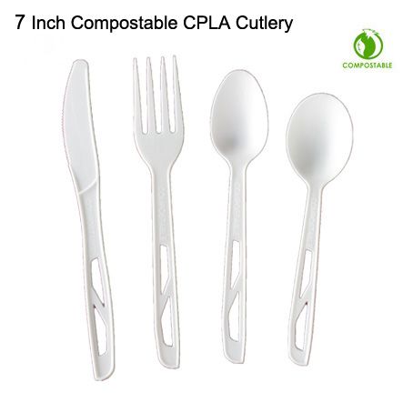 7 Inch Compostable CPLA cutlery