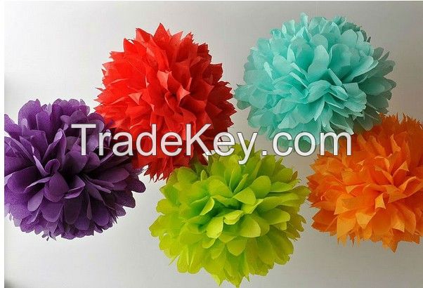 Paper Pompm Tissue Pompom Tissue Garland