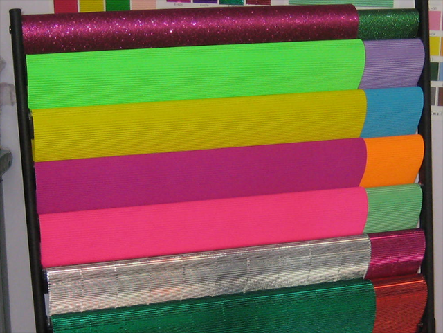 Color Corrugated Paper, Metallic Corrugated, Fluorescent Corrugated Pape