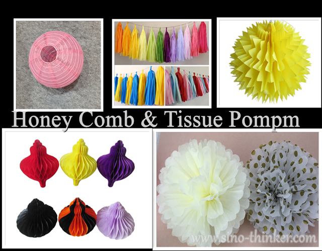 Paper Pompm Tissue Pompom Tissue Garland