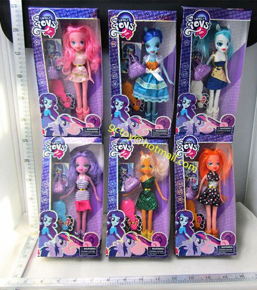9&quot; inch Rubber My Little pony dolls series, new doll toys,