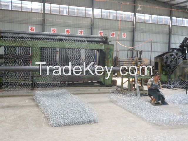 Hexagonal Galvanized Galfan Gabion Boxes with covers, Factory in Anping