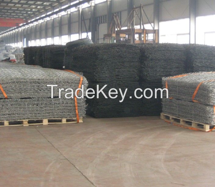 Hexagonal Galvanized Galfan Gabion Boxes with covers, Factory in Anping