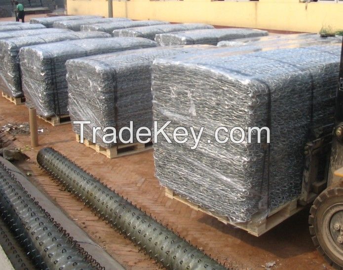 Hexagonal Galvanized Galfan Gabion Boxes with covers, Factory in Anping