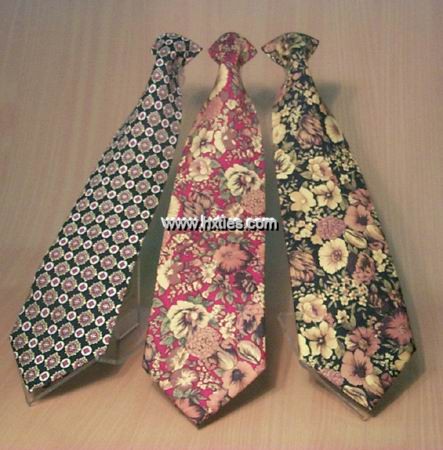 Silk printed ties