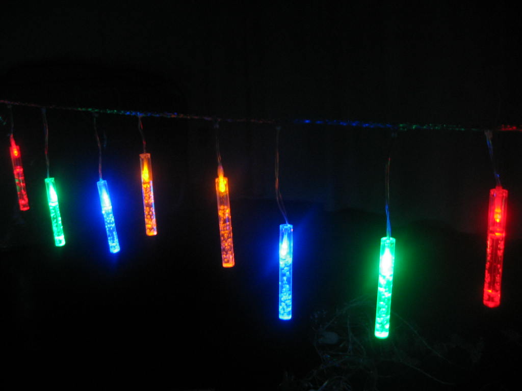 LED Christmas Lights, 20L LED with bubble ice stick.