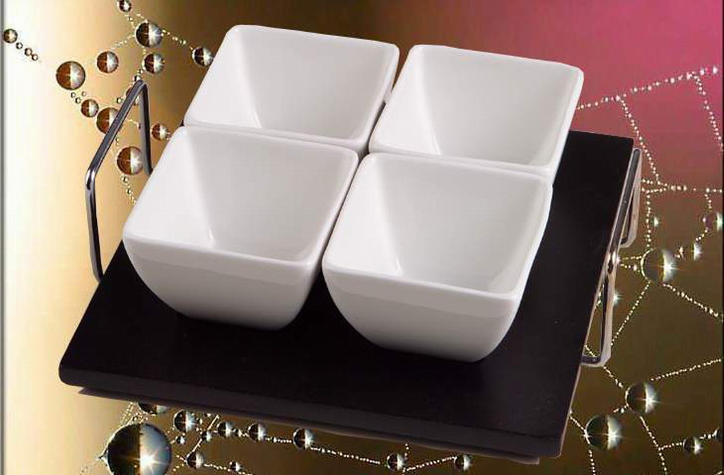 Snack set/service plate