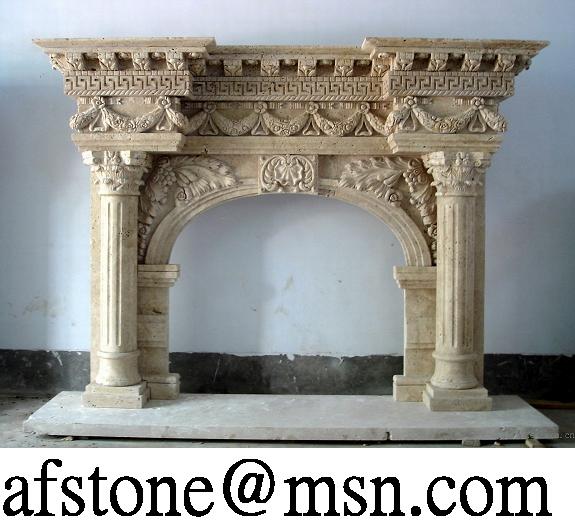 Sale:Fireplace, Travertin Fireplace, sculpture, carving stone,