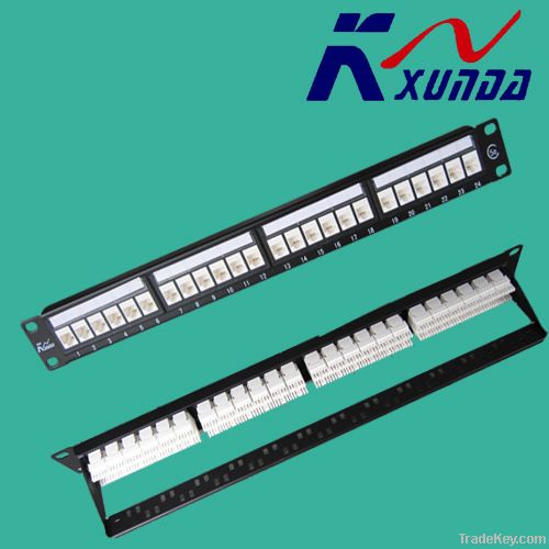 19" 24 ports patch panel