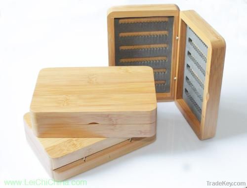 Bamboo wooden fly fishing box