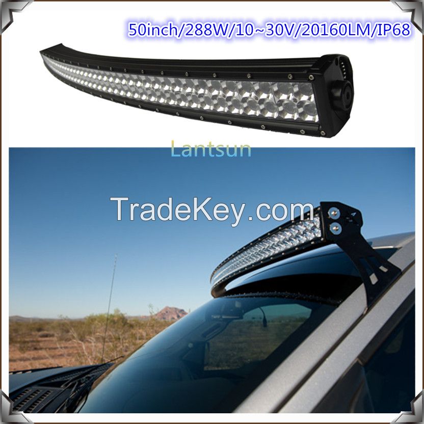 Factory price 50&quot; 288W off road high power led light bars