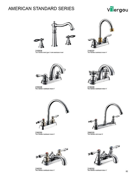 two handles brass quality washbasin faucet