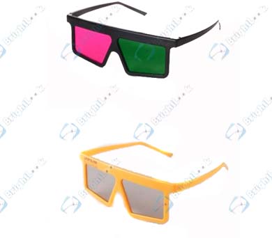 Plastic 3D glasses