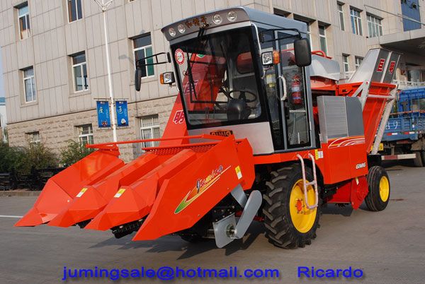 3 rows maize combine harvester