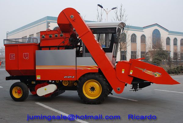 3 rows maize combine harvester