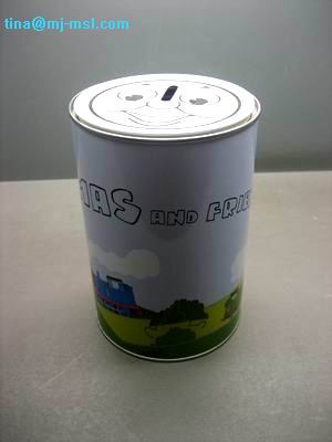 tin coin bank /tin money bank