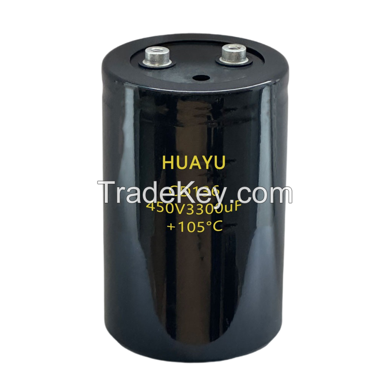 Huayu Screw Capacitor wholesale aluminum electrolytic capacitor manufacturer CD136/450V3300uF
