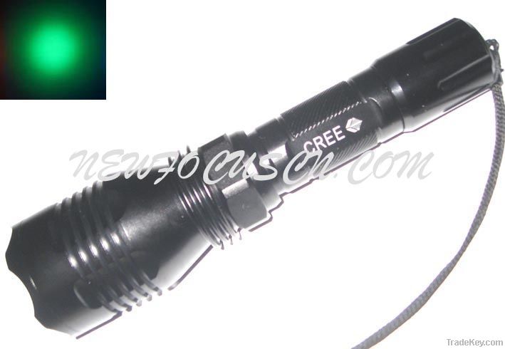 High Power CREE GREEN LED flashlight 1*18650 (YA0006G)