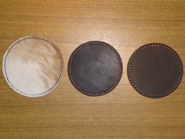 Leather coasters