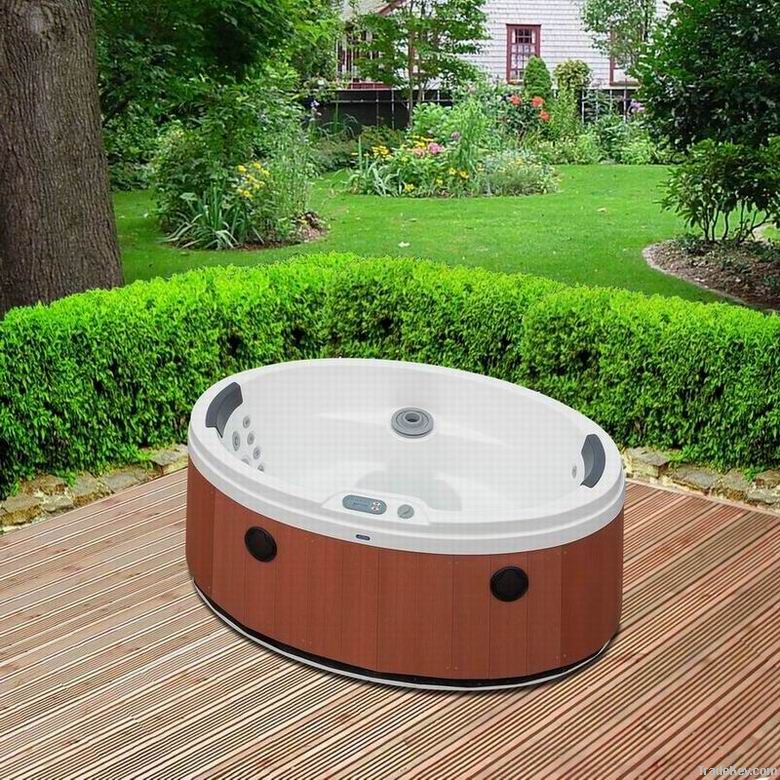 2 people elliptical outdoor spa tub certified by CE, cUPC and cETL