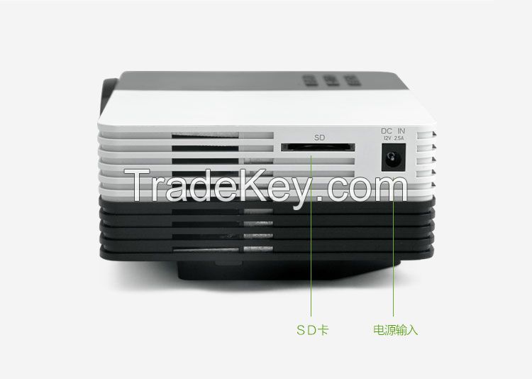 LED projector, LED lamp,support HDMI, multiple interfaces, can connect to android cellphones, power by mobile bank