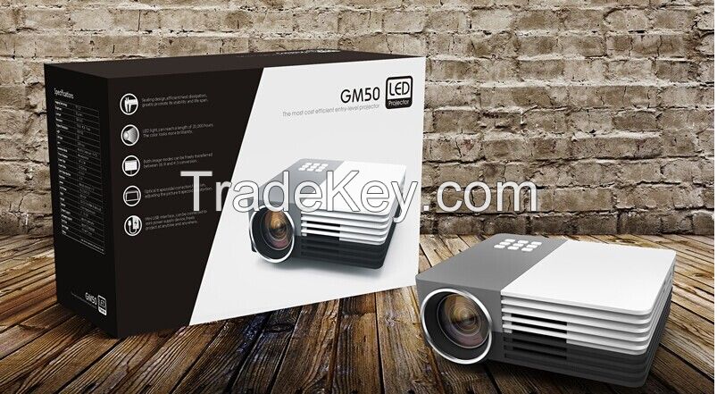 LED PROJECTOR, HDMI ,MICRO USB , CONNECT WITH ANDROID CELLPHONES, POWERED BY MOBILE BANK