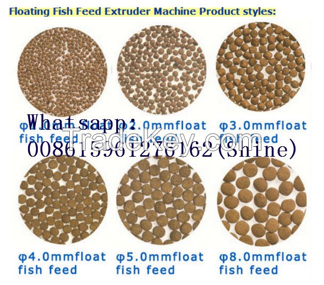 Floating fish feed pellet production line/extruder machine
