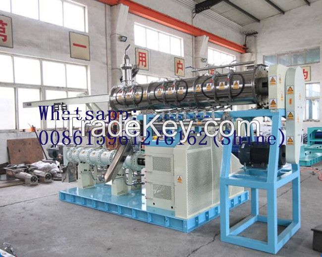 Floating fish feed pellet production line/extruder machine
